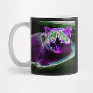 Daisy Cat Abstract Mug